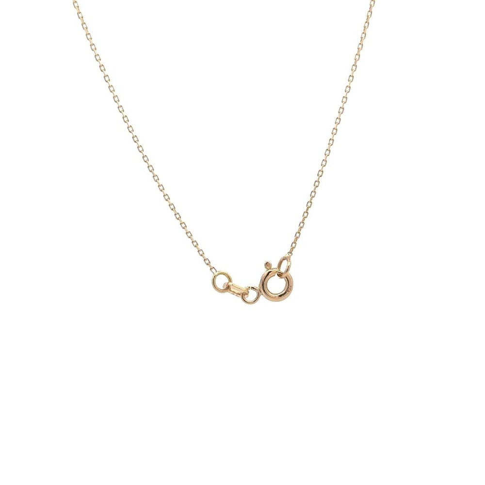 18K Gold Necklace Chain 16.50" with Rectangle Pendant 1.74grams - Picture 6 of 6